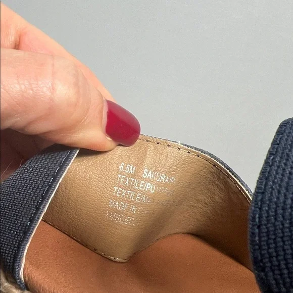 Tommy Bahama Navy Sakura Wedge Espadrille Sandal sz 6.5 - Picture 7 of 8